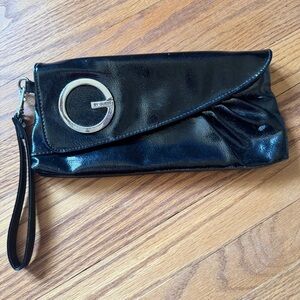 Guess Black Wristlet with Silver Ring Detail